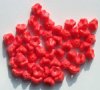 50 7mm Opaque Orange Bell Flower Beads